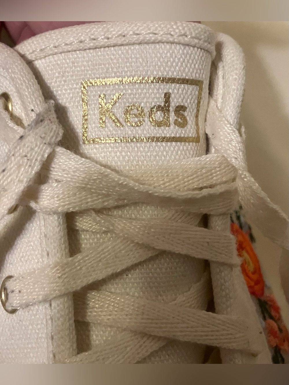 KEDS Rifle Paper Co Women's Embroidered Flowers Canvas Lace Up Sneakers Sz 10 - Picture 10 of 13